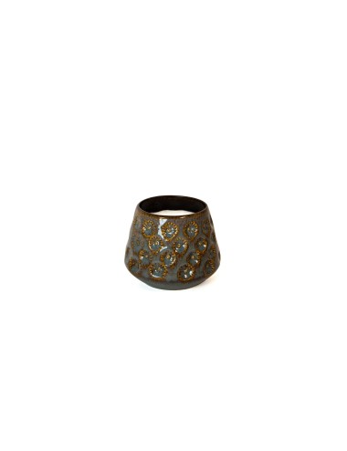 Castelo Embossed Candlepot with Flowers